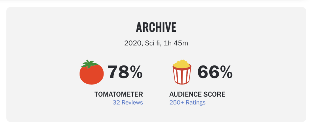 スクリーンショット 2021 04 24 22.25.37 ちょっとせつないSF映画『アーカイブ』AppleTV+、Amazon prime videoで観れるよ